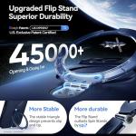 CASEKOO Ultra-Magnetic Stand for iPhone 17 Pro Max Case [Military Drop Protection] [Compatible with MagSafe] Shockproof Translucent Matte Slim Ring Holder Case for iPhone 17 ProMax 6.9", Deep Blue