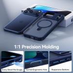 CASEKOO Ultra-Magnetic Stand for iPhone 17 Pro Max Case [Military Drop Protection] [Compatible with MagSafe] Shockproof Translucent Matte Slim Ring Holder Case for iPhone 17 ProMax 6.9", Deep Blue