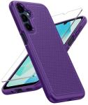 FNTCASE for Samsung Galaxy A16-5G Case: Dual Layer Protective Heavy Duty Cell Phone Cover with Non Slip Textured Back - Shockproof Rugged Military Grade Drop Protection Bumper Tough (Purple)