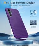 FNTCASE for Samsung Galaxy A16-5G Case: Dual Layer Protective Heavy Duty Cell Phone Cover with Non Slip Textured Back - Shockproof Rugged Military Grade Drop Protection Bumper Tough (Purple)