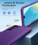 FNTCASE for Samsung Galaxy A16-5G Case: Dual Layer Protective Heavy Duty Cell Phone Cover with Non Slip Textured Back - Shockproof Rugged Military Grade Drop Protection Bumper Tough (Purple)