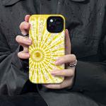 Bohemian Sunburst Pattern Yellow Vibrant Aesthetic Phone Case for iPhone 17 16 15 14 11 12 13 Pro Max Air Plus Back Cover