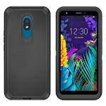 Asuwish Phone Case for LG Aristo 4/Astro 4+ Plus/Tribute Royal X320/Escape Plus/Journey LTE L322DL/K30 2019/Arena 2/X2/Prime 2 with Screen Protector Cell Cover Hybrid Shockproof Protective K 30 Black