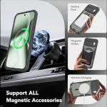 for Google Pixel 10 Pro Case with Magsafe Magnetic Slim Shockproof Protective Case,Translucent Matte Back with Lanyard Strap and 2 * 9H Tempered Glass Screen Protector Phone Cover 6.3-inch-Black