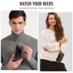 Defencase Compatible with Galaxy A32 5G Case Wallet with RFID Blocking Card Holder for Women Men, PU Leather Magnetic Snap Flip Zipper Strap Wallet Phone Case Fit for Samsung Galaxy A32 5G, Coffee