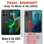 for Moto G 5G 2025 Case, [Military Grade Drop Tested] with Screen Protector, Dual Layer Protective Heavy Duty Cell Phone Cover Non-Slip Shockproof Case for Motorola Moto G 5G 2025 (Black)