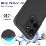 for Moto G 5G 2025 Case, [Military Grade Drop Tested] with Screen Protector, Dual Layer Protective Heavy Duty Cell Phone Cover Non-Slip Shockproof Case for Motorola Moto G 5G 2025 (Black)