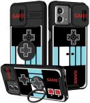 Funermei for Moto G Stylus 5G 2023 Case - Women Gameboy Cute Console Phone Cover Girls Men Cartoon Fashion Cool Funny Design with Camera Cover and Ring Stand Funda for Moto G Stylus 5G Case