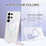 BENTOBEN for Samsung S25 Ultra Case Clear Glitter, Galaxy S25Ultra Magnetic Phone Case [Compatible with MagSafe] Shockproof S25 Ultra 6.9-inch Cute Cover for Women Girl, Shine Bling Clear Glitter