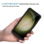 Lanhiem for Samsung Galaxy S23 Case with Built-in Screen Protector, IP68 Waterproof Dustproof Mil-Grade Rugged Full Body Shockproof Protective Cover for Galaxy S23 5G 6.1 Inch, Black