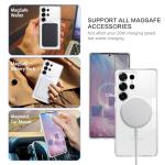 BENTOBEN for Samsung S25 Ultra Case Clear Glitter, Galaxy S25Ultra Magnetic Phone Case [Compatible with MagSafe] Shockproof S25 Ultra 6.9-inch Cute Cover for Women Girl, Shine Bling Clear Glitter