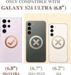 DEERLAMN Case for Samsung Galaxy S24 Ultra with Slide Camera Cover+Screen Protector (1 Pack), Rotated Ring Kickstand Military Grade Shockproof Protective Cover-Black