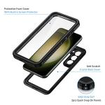 Lanhiem for Samsung Galaxy S23 Case with Built-in Screen Protector, IP68 Waterproof Dustproof Mil-Grade Rugged Full Body Shockproof Protective Cover for Galaxy S23 5G 6.1 Inch, Black