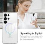 BENTOBEN for Samsung S25 Ultra Case Clear Glitter, Galaxy S25Ultra Magnetic Phone Case [Compatible with MagSafe] Shockproof S25 Ultra 6.9-inch Cute Cover for Women Girl, Shine Bling Clear Glitter