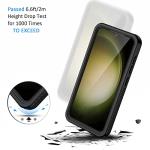 Lanhiem for Samsung Galaxy S23 Case with Built-in Screen Protector, IP68 Waterproof Dustproof Mil-Grade Rugged Full Body Shockproof Protective Cover for Galaxy S23 5G 6.1 Inch, Black