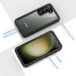 Lanhiem for Samsung Galaxy S23 Case with Built-in Screen Protector, IP68 Waterproof Dustproof Mil-Grade Rugged Full Body Shockproof Protective Cover for Galaxy S23 5G 6.1 Inch, Black