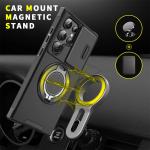 Armor Magnetic Bracket Case for Samsung S25 S24 S22 S21 S23 S20 Ultra Plus FE Slide Camera Protection Shockproof Cover
