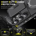 Armor Magnetic Bracket Case for Samsung S25 S24 S22 S21 S23 S20 Ultra Plus FE Slide Camera Protection Shockproof Cover