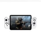 Phistone Switch Joycon Controller Holder for Mobiles and Tablets | Enhance Your Mobile Gaming with a Comfortable & Adjustable Grip | Compatible with Android/iOS/iPhone/iPad(Supports 12-25CM) (White).