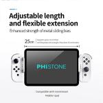 Phistone Switch Joycon Controller Holder for Mobiles and Tablets | Enhance Your Mobile Gaming with a Comfortable & Adjustable Grip | Compatible with Android/iOS/iPhone/iPad(Supports 12-25CM) (White).