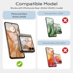 Tccvayar for Motorola Razr 2025/2024 Case with Screen Protector, Hinge Protection [Support Wireless Charging], Soft TPU & Hard PC Dual-Layer Slim Cover, Anti-Scratch for Moto Razr 2025/2024,Black