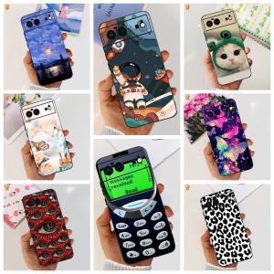 For Google Pixel 6 Case Cute Kawaii Cat Clear Silicone Shockproof Cover Capa For Google 6 Pixel 6 Pixel6 Phone Shell Funda Coque