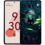 Artistic Black Cat Starry Night Phone Case For Google Pixel 9 8 7 6 Pro XL 8A 7A 6A TPU Shell Soft Shockproof Black Cover