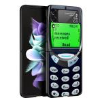 Vintage Tape Camera Gameboy Z Flip 4 Phone Case For Samsung Z Flip 3 5G Black Hard Shell Galaxy ZFlip3 ZFlip5 Cover Folding