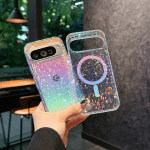 Luxury Laser Glitter Phone Case For Google Pixel 9 10 Pro XL 9A 9pro For Magsafe Magnetic Shockproof Bumper Hard Cover Funda