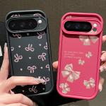 Cute Pink Bow Print TPU Phone Protector Case For Google Pixel 10 9 Pro XL 8 Pro 9A 8A 7A ShockProof Cover For Pixel 10 9 8 7 Pro