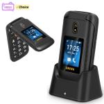 Original UNIWA V909T Dual Screen 2.8inches 4G Flip Cellphone Big Push-Button Brand New Mobile Phone FM Radio Feature Phone