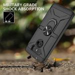 Jeylly Case for LG G6 with Tempered Glass Screen Protector, 360 Rotating Ring Kickstand Holder [Work with Magnetic Car Mount] Armor Defender Shockproof Phone Case for LG G6 2017, Black