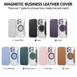 Luxury Clear Flip Leather Slot Card Bag Magnet Magnetic Phone Case For iPhone 16E 15 16 17 Pro Max Plus 14 13 12 Plated Cover