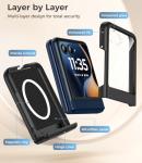 Magnetic for Motorola Razr 2025/2024 Case with Built-in Screen Protector, for Moto Razr 2025/2024 Case [Compatible with MagSafe][Hinge Protection] – Hard PC Anti-Scratch Shockproof Slim Cover -Black