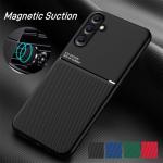 Rugged Non-Slip Case for Samsung Galaxy M15 M35 M55 5G Protective Cover Magnetic Suction Holder Coque Fundas Capa