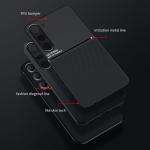 Rugged Non-Slip Case for Samsung Galaxy M15 M35 M55 5G Protective Cover Magnetic Suction Holder Coque Fundas Capa