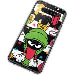 Skinit Clear Phone Case Compatible with LG K51/Q51 - Officially Licensed Looney Tunes Marvin The Martian Striped Patches Design