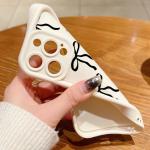 Pink Bow Love Heart Design Silicone Phone Case For iPhone 17 16 15 14 13 12 11 Pro Plus Max XS X XR 17 Air 16E Soft TPU Cover