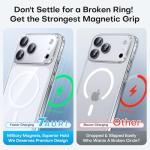 TAURI Original Design for iPhone 17 Pro Max Case, Compatible with MagSafe with Screen Protector, Anti-Yellowing Military-Grade Protection Shockproof Magnetic iPhone 17 ProMax Case, Clear White