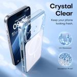 TAURI Original Design for iPhone 17 Pro Max Case, Compatible with MagSafe with Screen Protector, Anti-Yellowing Military-Grade Protection Shockproof Magnetic iPhone 17 ProMax Case, Clear White