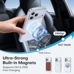 TAURI Original Design for iPhone 17 Pro Max Case, Compatible with MagSafe with Screen Protector, Anti-Yellowing Military-Grade Protection Shockproof Magnetic iPhone 17 ProMax Case, Clear White