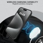 Pelican Protector Series - iPhone 15 Pro Case 6.1" [Compatible with MagSafe] Magnetic Phone Case with Anti-Scratch Tech [16ft MIL-Grade Drop Protection] Protective Cover for iPhone 15 Pro - Black