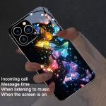 Luxury Colorful Butterfly Print Glass Phone Case For iPhone 16 17 Pro Max 11 12 13 14 15 Pro 16E 17Air 7 8 Plus XR XS X Cover