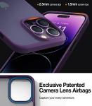 TORRAS Shockproof Designed for iPhone 14 Pro Case, [Military-Grade Drop Tested] Translucent Matte Hard Back with Silicone Slim Protective Anti-Fingerprint Anti-Scratch Phone Case Guardian 2022, Purple