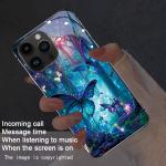 Luxury Colorful Butterfly Print Glass Phone Case For iPhone 16 17 Pro Max 11 12 13 14 15 Pro 16E 17Air 7 8 Plus XR XS X Cover