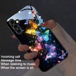 Luxury Colorful Butterfly Print Glass Phone Case For iPhone 16 17 Pro Max 11 12 13 14 15 Pro 16E 17Air 7 8 Plus XR XS X Cover