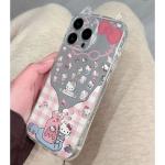 Milk Tank Cute Hello Kitty Phone Case For iPhone 17 16 15 14 13 12 11 Pro Max XR XS MAX 7 8 PLUS INS Cat Ears Transparent Cover