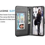 Tekcoo Wallet Case for LG Stylo 6, Luxury ID Cash Credit Card Slots Holder PU Leather Carrying Purse Folio Flip Cover Cases [Detachable Magnetic Hard Case] Kickstand Strap [Black]