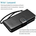 Tekcoo Wallet Case for LG Stylo 6, Luxury ID Cash Credit Card Slots Holder PU Leather Carrying Purse Folio Flip Cover Cases [Detachable Magnetic Hard Case] Kickstand Strap [Black]