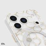 Case-Mate iPhone 17 Pro Case [Compatible with MagSafe] - Sparkly Floral Phone Case with 12ft Drop Protection - Premium Magnetic Cover for iPhone 17 Pro - Floral Gems